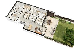 3D Plan der Mallorca Immobilie 